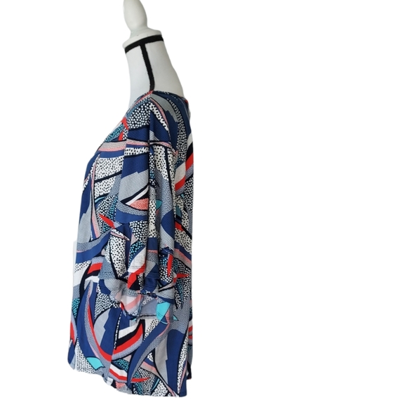 Sami & Jo Flutter Sleeve Blouse 3X Multicolor - Picture 2 of 7